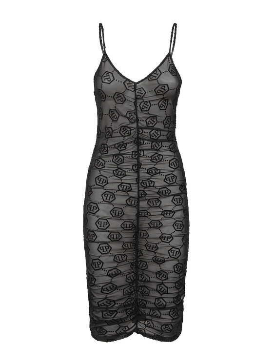PHILIPP PLEIN PHILIPP PLEIN Sukienka wieczorowa 11631 Czarny Fitted Fit