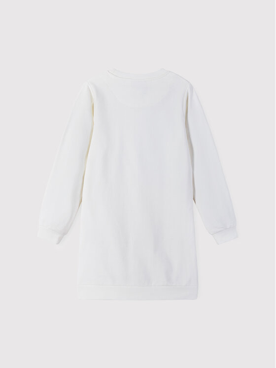 Reima Reima Kootud kleit Villikko 5200112A Valge Regular Fit