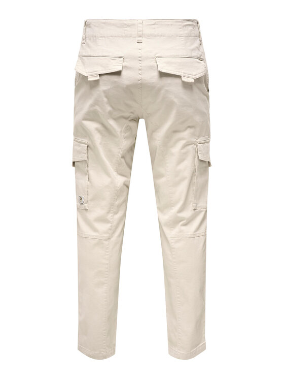 Only & Sons Only & Sons Spodnie materiałowe 22025431 Écru Tapered Fit