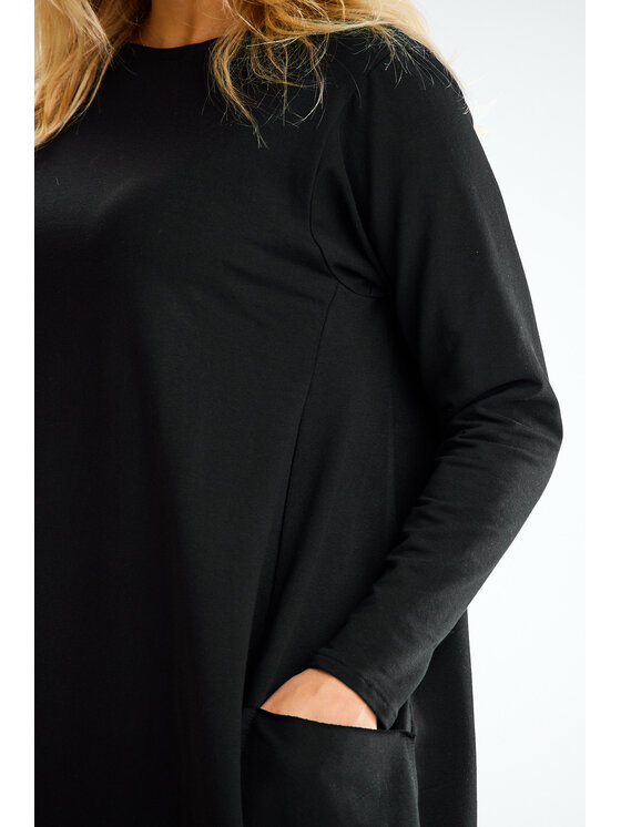 Infinite You Infinite You Úpletové šaty M329 Čierna Basic Fit