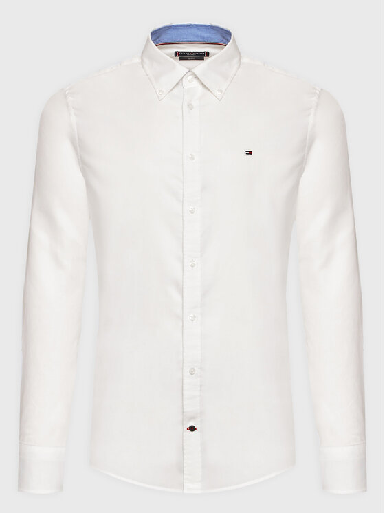 Tommy Hilfiger Tommy Hilfiger Košulja Oxford Solid MW0MW26856 Bijela Slim Fit