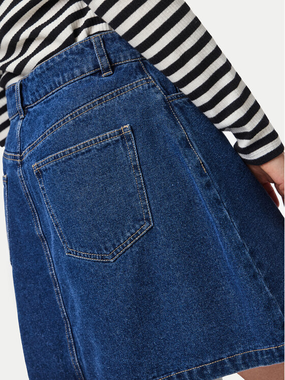 Pieces Pieces Farmer szoknya Abbi 17154546 Sötétkék Regular Fit