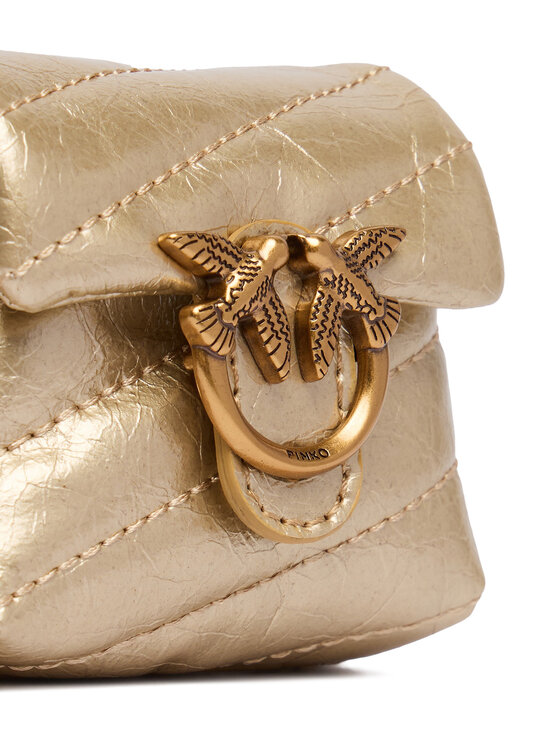 PINKO PINKO Portachiavi Airpods Love Puff Microfiber Shiny Calf AI 25-26 PCPL 105869 A370 Oro