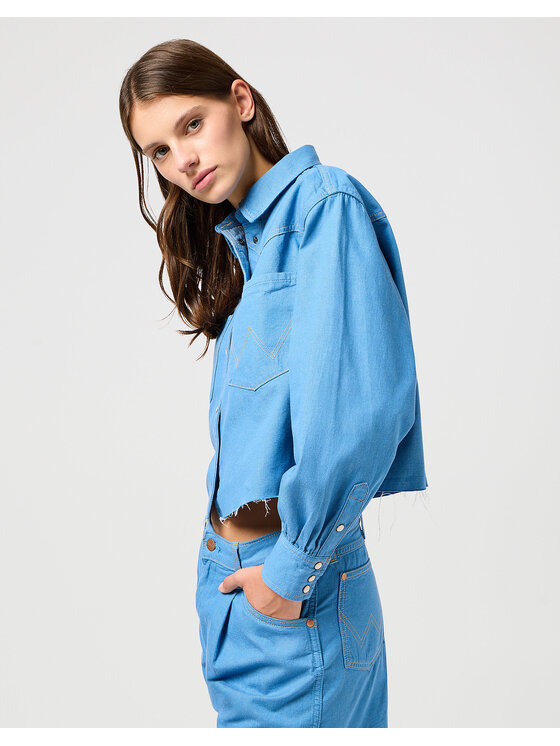 Wrangler Wrangler Camicia Cut Off Shirt Blu Regular Fit