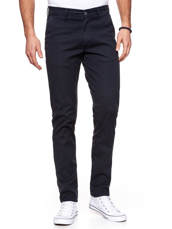 Wrangler Wrangler Chinosy CHINO Niebieski Slim Fit