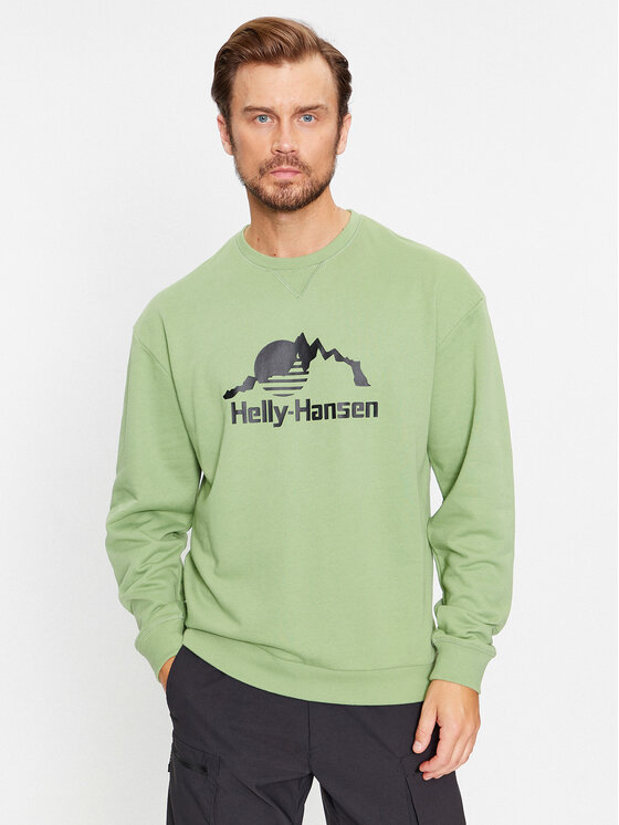 Helly Hansen Helly Hansen Суитшърт Yu Crew Sweater 2.0 53891 Зелен Regular Fit