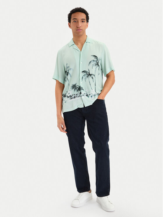 BOSS BOSS Camicia Rayer 50559632 Turchese Regular Fit