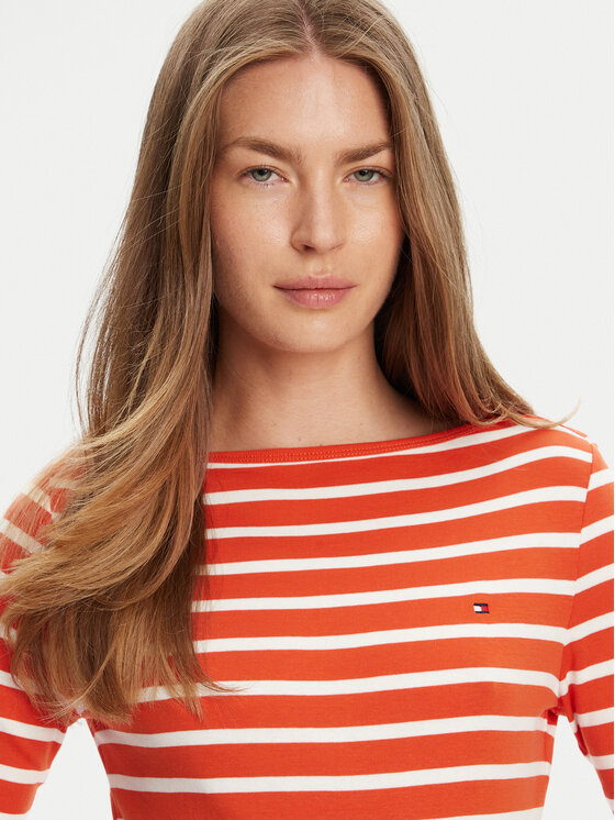 Tommy Hilfiger Tommy Hilfiger Bluză New Cody WW0WW40589 Portocaliu Slim Fit