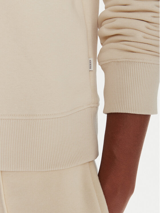 Guess Jeans Guess Jeans Džemperis ar kapuci W4YQ10 KC811 Bēšs Regular Fit