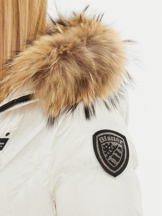 Blauer Blauer Μπουφάν πουπουλένιο 24WBLDC03051 006047 Λευκό Regular Fit