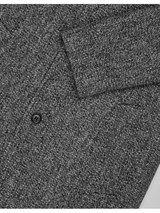 Borgio Borgio Płaszcz wełniany rivara_sz Szary Slim Fit