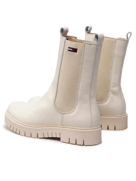 Tommy Jeans Tommy Jeans Μποτάκια με λάστιχο Long Chelsea Boot EN0EN01990 Μπεζ