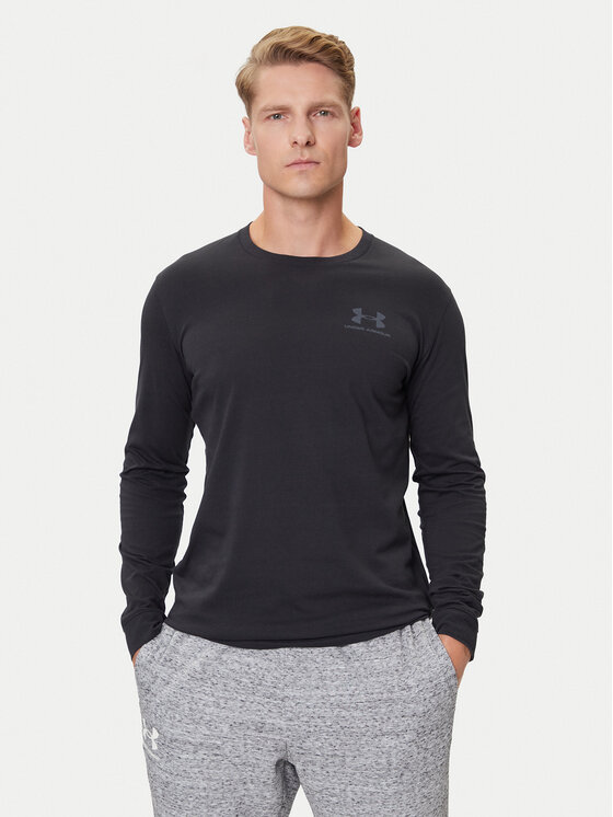 Under Armour Longsleeve Ua Sportstyle Left Chest 1329585 Czarny Loose Fit