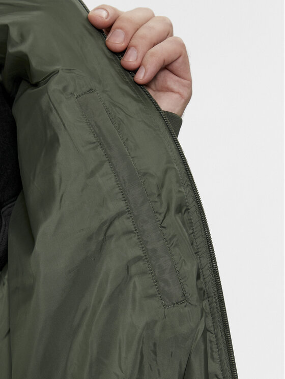Calvin Klein Calvin Klein Bomber striukė Signature K10K111880 Žalia Regular Fit