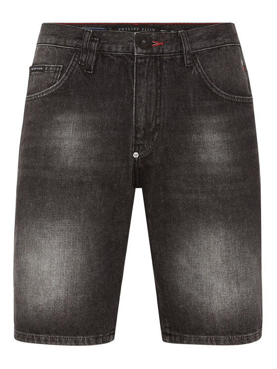 PHILIPP PLEIN PHILIPP PLEIN Pantaloncini di jeans 1087 Grigio Regular Fit
