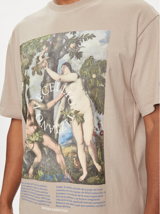 Redefined Rebel Redefined Rebel T-shirt Pedro 221166 Bež Regular Fit