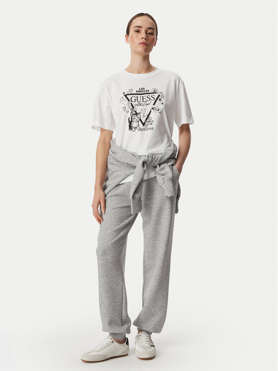 Guess Guess T-Shirt V6YI13 K4301 Biały Regular Fit