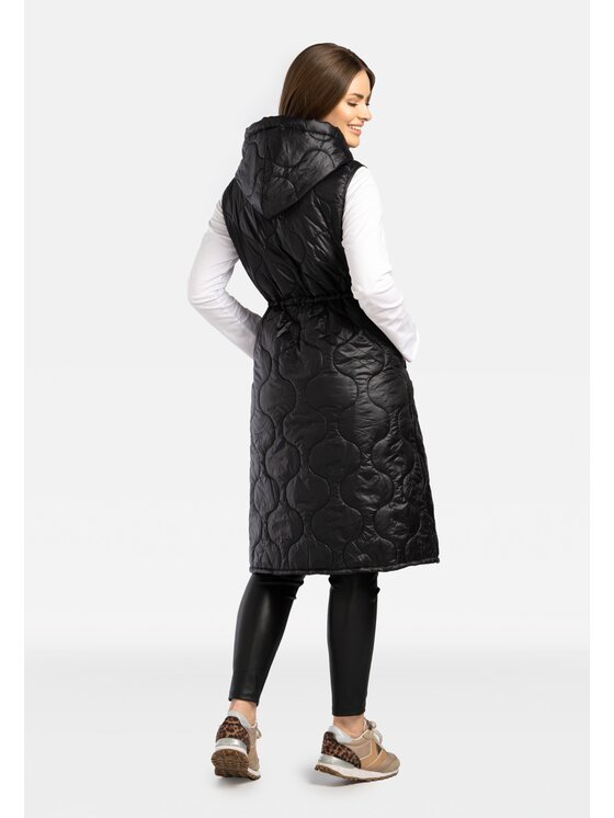 Perso Perso Vesta pikowany z troczkami Černá Slim Fit