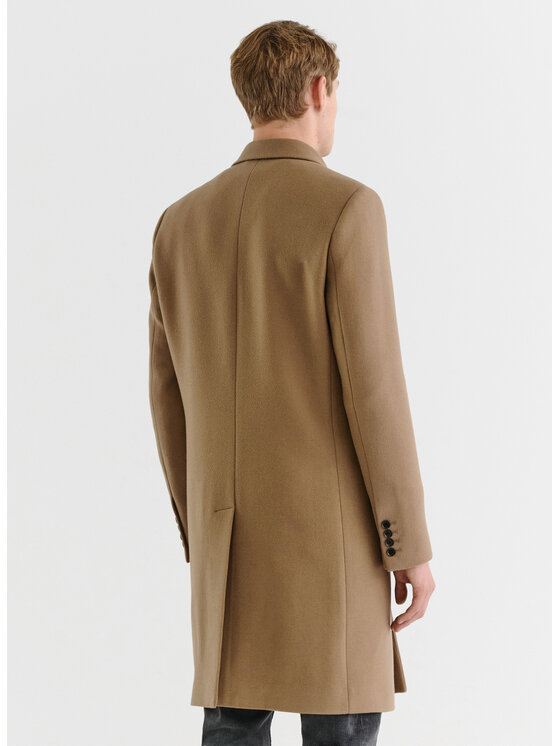 Pako Lorente Pako Lorente Płaszcz wełniany P23WP-7X-001 Beżowy Classic Fit