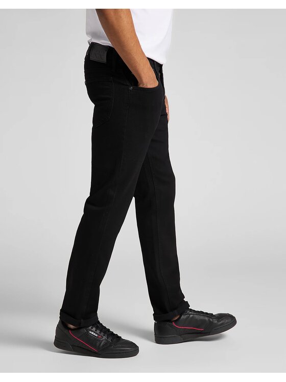 Lee Lee Pantaloni di tessuto DAREN ZIP FLY Nero Straight Leg