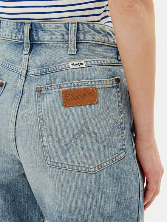 Wrangler Wrangler Džínové šortky Jort 112362710 Modrá Relaxed Fit