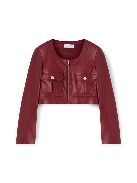 Motivi Motivi Giacca in similpelle R334Q001057N036 Bordeaux Cropp Fit