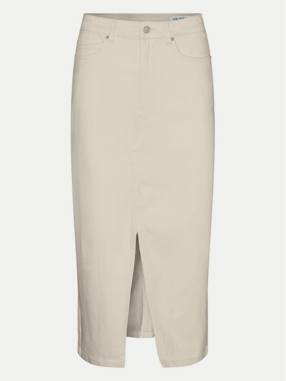 Vero Moda Vero Moda Farmer szoknya Veri 10295731 Bézs Regular Fit