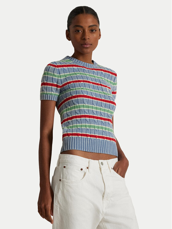 Cropped Pullover Ralph Lauren Pullover Damen Gestreift Polo