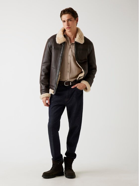 Guess Guess Демісезонна куртка 179663 Коричневий Classic Fit