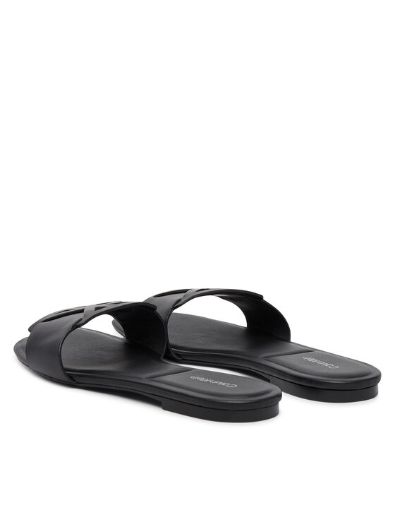 Calvin Klein Calvin Klein Ciabatte Square Flat Sandal Emblem HW0HW03128 Nero