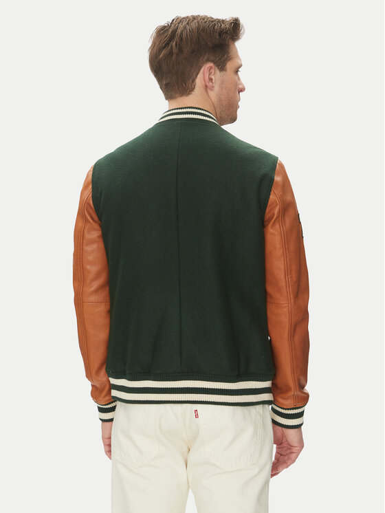 Serge Pariente Serge Pariente Μπόμπερ μπουφάν Varsity Bomber Πράσινο Regular Fit