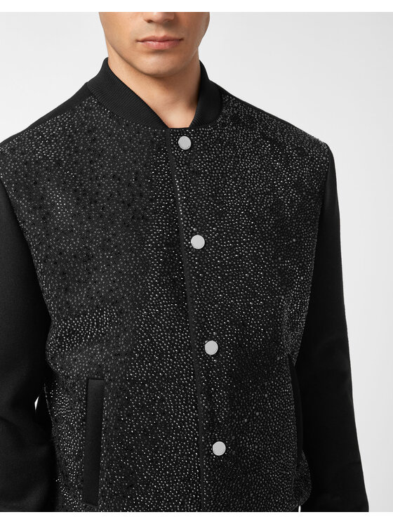 PHILIPP PLEIN PHILIPP PLEIN Kurtka bomber 24853 Czarny Regular Fit