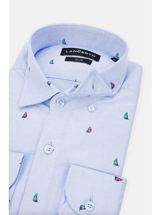 Lancerto Lancerto Koszula Darla KO073123000005 Niebieski Slim Fit