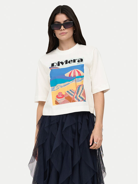 ONLY Tricou Vega 15375753 Alb Regular Fit
