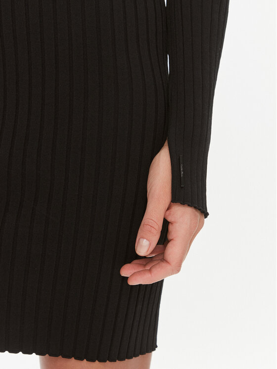 Calvin Klein Calvin Klein Трикотажна сукня Iconic K20K206119 Чорний Slim Fit