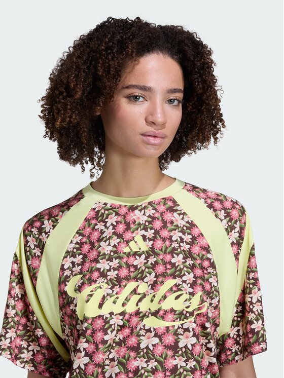 adidas adidas T-shirt Adidas X Farm Rio House Of Tiro KR0240 Rosa Regular Fit