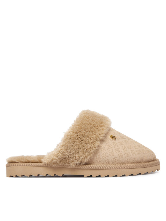 Tommy Hilfiger Tommy Hilfiger Hausschuhe Th Premium Shearling Shoes FW0FW09947 Beige