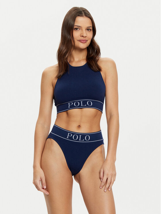 Polo Ralph Lauren Polo Ralph Lauren Klasické nohavičky s vysokým pásom 4P2025 Tmavomodrá