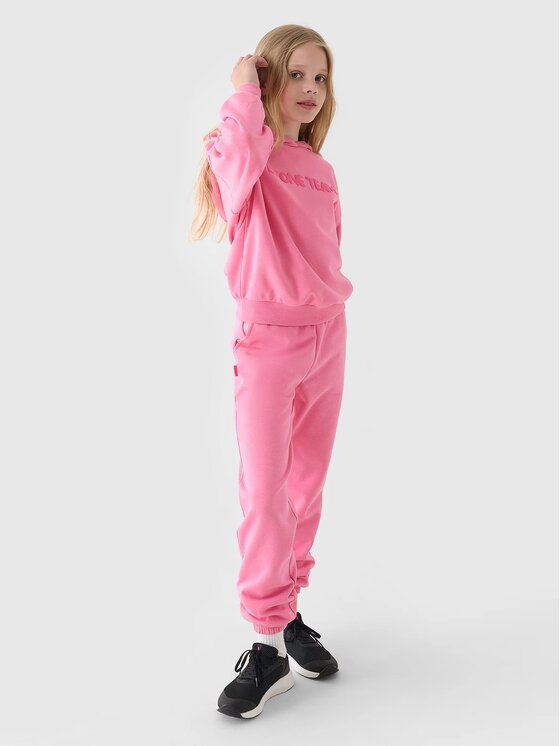 4F 4F Pantaloni da tuta 4FJRAW24TTROF1154-54S Rosa Regular Fit