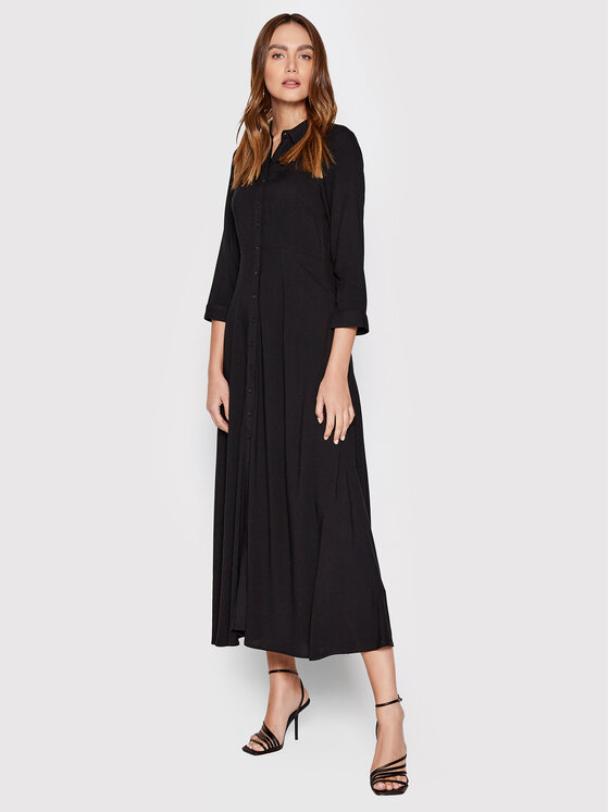 YAS YAS Φόρεμα πουκάμισο Savanna 26022663 Μαύρο Regular Fit