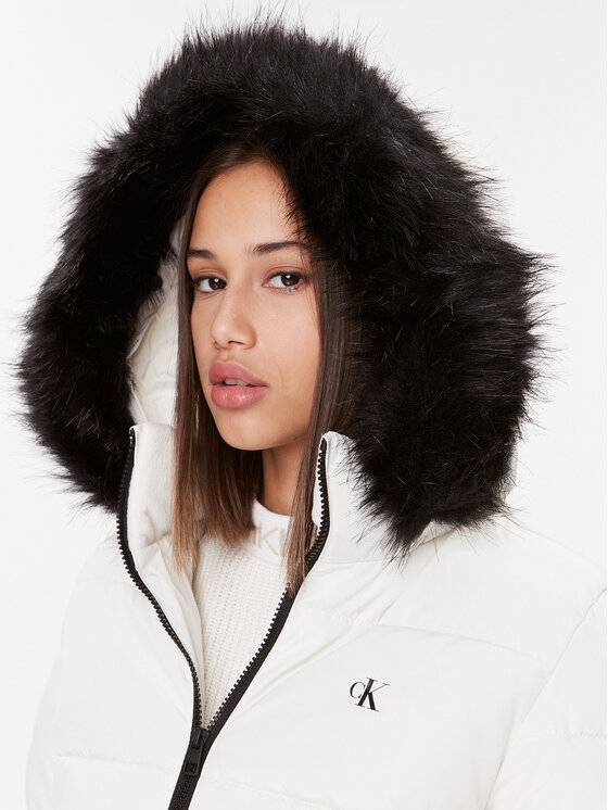 Calvin Klein Jeans Calvin Klein Jeans Winterjacke J20J221889 Weiß Slim Fit