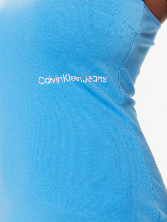 Calvin Klein Jeans Calvin Klein Jeans Ежедневна рокля J20J220757 Син Slim Fit