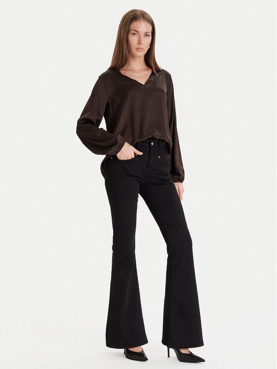 Maryley Maryley Bluzka 25IB824/18CO Brązowy Regular Fit