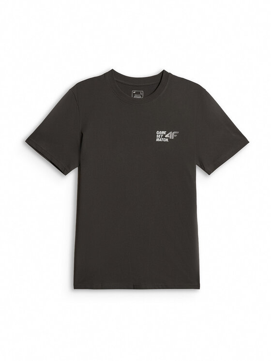4F 4F T-Shirt ESSENTIAL Szary ciemny Regular Fit