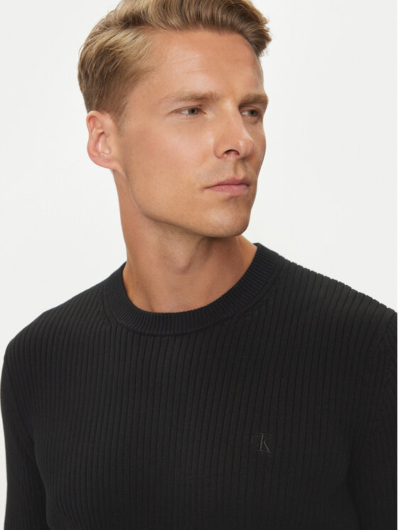 Calvin Klein Jeans Calvin Klein Jeans Πουλόβερ J30J326265 Μαύρο Slim Fit