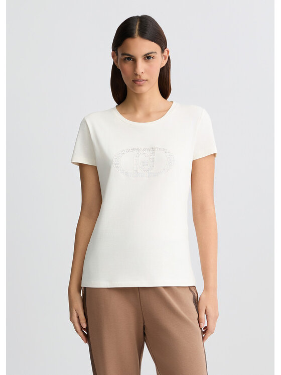Liu Jo Liu Jo T-shirt TA5173JS003M9294 Bianco Regular Fit