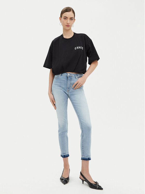 PINKO PINKO Marškinėliai Torrone 104257 Juoda Regular Fit