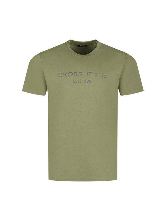 Cross Jeans Cross Jeans T-Shirt 16154-003 Khaki Regular Fit