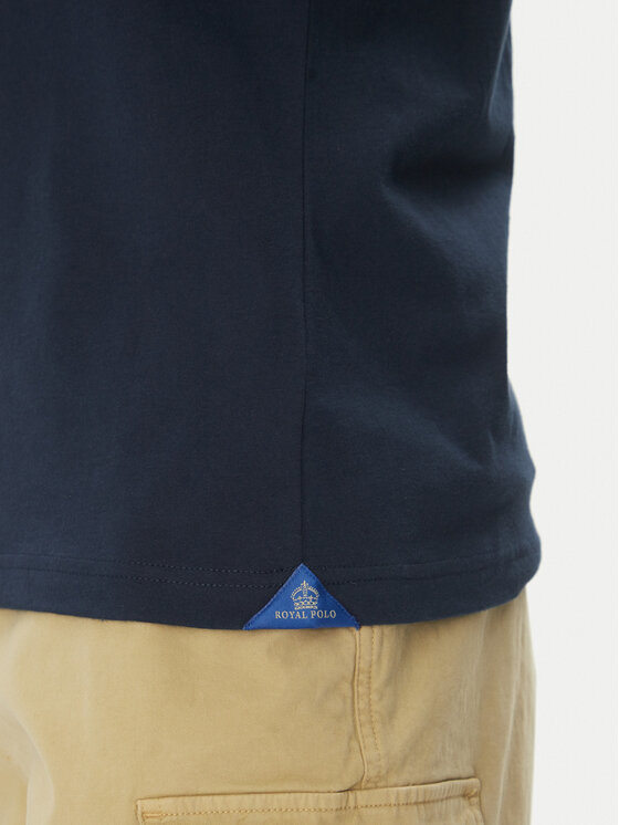 La Martina La Martina Tricou Aloysius MARG30 JS206 Bleumarin Regular Fit