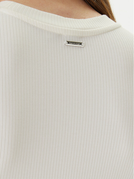 Calvin Klein Calvin Klein Tričko LV044D246G Écru Slim Fit